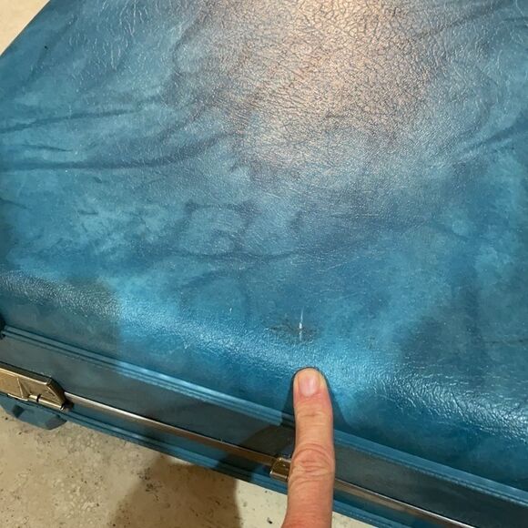 ♥️ Vintage American Tourister Aqua Blue Luggage - Picture 14 of 14